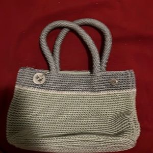 SAK crochet purse grey/green 👜